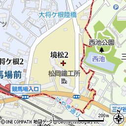 愛知県名古屋市緑区境松周辺の地図