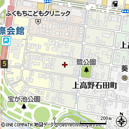 京都府京都市左京区上高野鷺町16周辺の地図