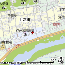 岡山県津山市中之町周辺の地図