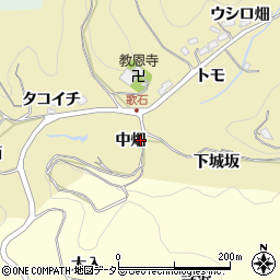 愛知県豊田市豊松町中畑周辺の地図