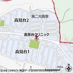 三重県四日市市高見台周辺の地図