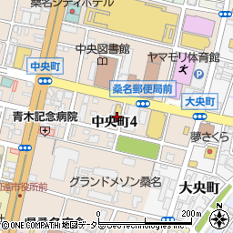 三重県桑名市中央町4丁目周辺の地図