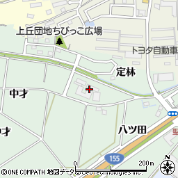 愛知県豊田市上丘町八ツ田27周辺の地図