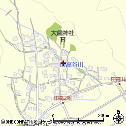 兵庫県西脇市黒田庄町田高555周辺の地図