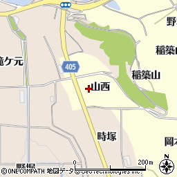京都府亀岡市千歳町千歳山西周辺の地図