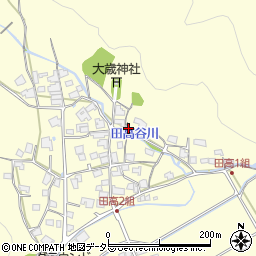兵庫県西脇市黒田庄町田高540周辺の地図