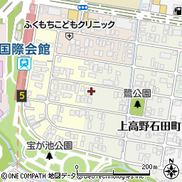 京都府京都市左京区上高野鷺町14周辺の地図