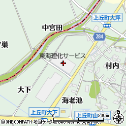 愛知県豊田市上丘町中の坪24周辺の地図