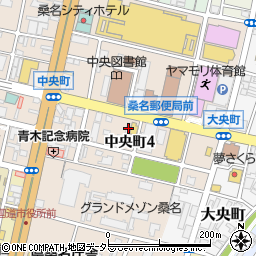 三重県桑名市中央町4丁目25周辺の地図
