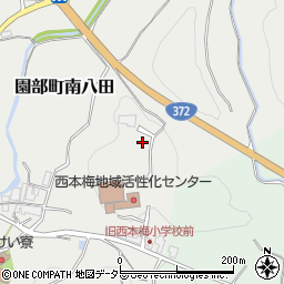 京都府南丹市園部町南八田木坂周辺の地図