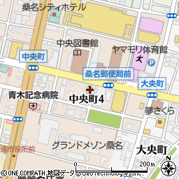 コメダ珈琲桑名中央店周辺の地図