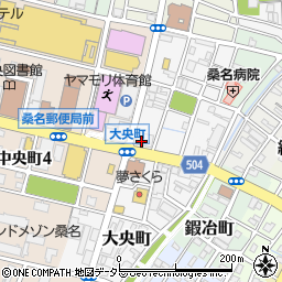 桑名三重信用金庫　本店営業部融資係周辺の地図