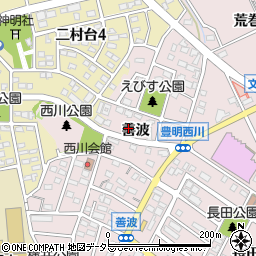 愛知県豊明市西川町善波周辺の地図