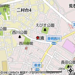 愛知県豊明市西川町（善波）周辺の地図