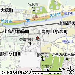 京都府京都市左京区上高野植ノ町4周辺の地図