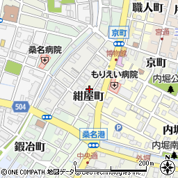 三重県桑名市紺屋町周辺の地図