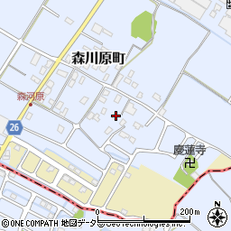 滋賀県守山市森川原町19周辺の地図