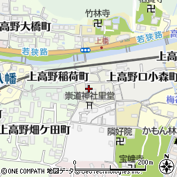 京都府京都市左京区上高野植ノ町15-1周辺の地図