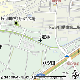 愛知県豊田市上丘町定林35周辺の地図