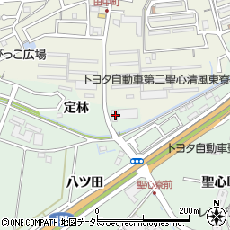 愛知県豊田市上丘町定林15周辺の地図