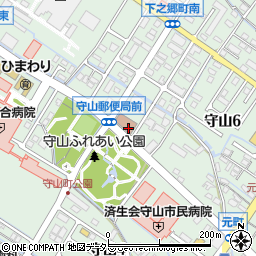 近江守山郵便局　荷物集荷周辺の地図