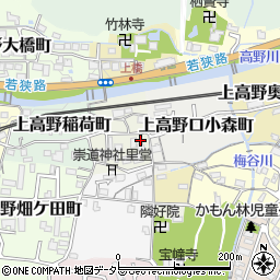 京都府京都市左京区上高野植ノ町3周辺の地図