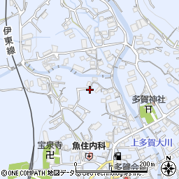 静岡県熱海市上多賀周辺の地図