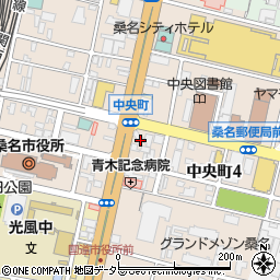 カースタレンタカー桑名駅中央店周辺の地図