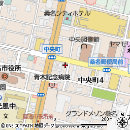 三重県桑名市中央町周辺の地図