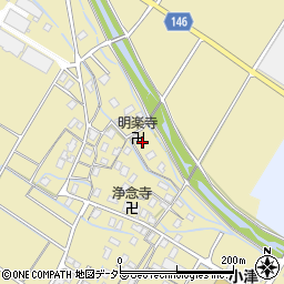 明楽寺本堂周辺の地図
