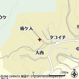 愛知県豊田市豊松町（椿ケ入）周辺の地図