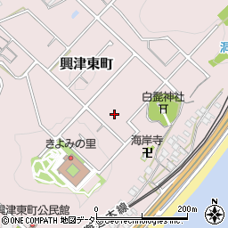 静岡県静岡市清水区興津東町周辺の地図