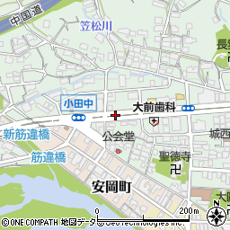 小田中局前周辺の地図