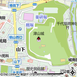 津山城周辺の地図