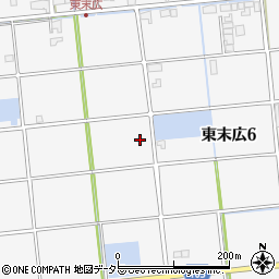 愛知県弥富市東末広周辺の地図
