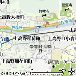 京都府京都市左京区上高野植ノ町18周辺の地図
