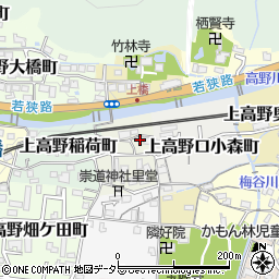 京都府京都市左京区上高野植ノ町25周辺の地図