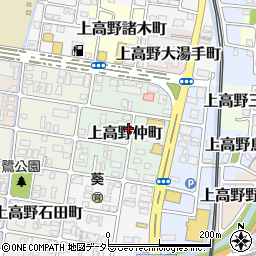 京都府京都市左京区上高野仲町周辺の地図