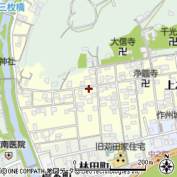 岡山県津山市上之町周辺の地図
