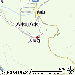 京都府南丹市八木町八木大法寺周辺の地図