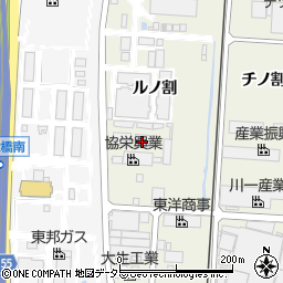 愛知県東海市南柴田町ルノ割周辺の地図