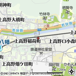 京都府京都市左京区上高野植ノ町33周辺の地図