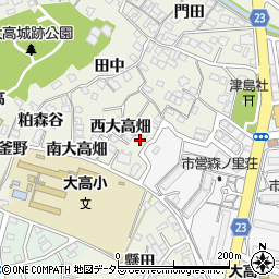 愛知県名古屋市緑区大高町西大高畑60周辺の地図