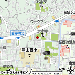 津山防衛事務所周辺の地図
