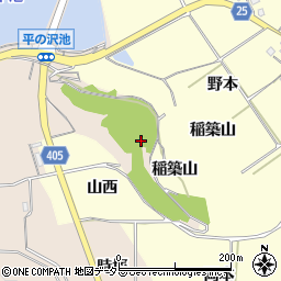 京都府亀岡市馬路町稲築山周辺の地図