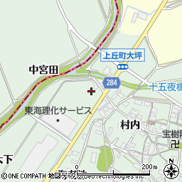 愛知県豊田市上丘町中の坪周辺の地図