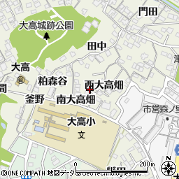 愛知県名古屋市緑区大高町西大高畑14周辺の地図
