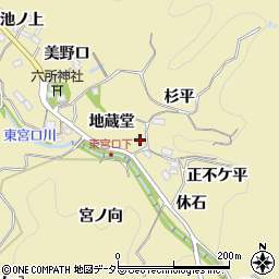 愛知県豊田市坂上町地蔵堂周辺の地図