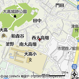 愛知県名古屋市緑区大高町西大高畑周辺の地図