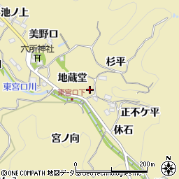 愛知県豊田市坂上町（地蔵堂）周辺の地図